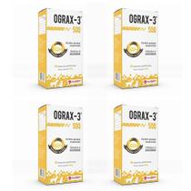 Combo 4 Unidades Ograx-3 500mg 30 Capsulas Cães e Gatos Avert