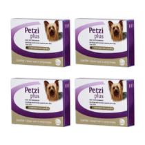 Combo 4 unidades Petzi Plus Vermífugo 5kg Ceva - 4 comprimidos