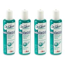 Combo 4 unidades Sebotrat O Shampoo Dr. Clean para Cães e Gatos - 200 ml