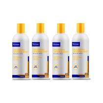 Combo 4 unidades Shampoo Dermatológico Virbac Hexadene Spherulites para Cães e Gatos - 500 ml