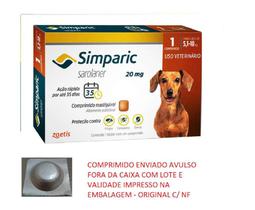 Combo 4 unidades Simparic 5,1 a 10 kg 20 mg comp avulso