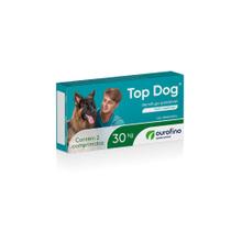 Combo 4 unidades Top Dog Vermífugo para Cães de até 30 kg Ourofino - 2 comprimidos - Ouro Fino