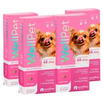 Combo 4 WellPet 45 mg Cães de 2 a 4,5Kg Ourofino - 1 Comprimido