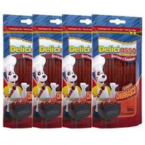 Combo 4un Petisco Palito Fino Churrasco Ossinho Para Cães Deliciosso Combo 4un Petisco Palito Fino Churrasco Ossinho Para Cães Deliciosso