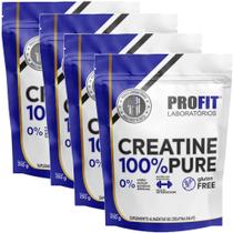 Combo 4x Creatina 100% Pura Monohidratada 250g Refil Profit