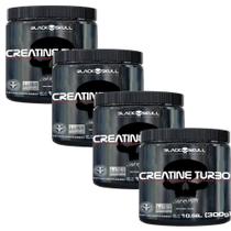 Combo 4X Creatina Creatine 300G Caveira Preta - Black Skull