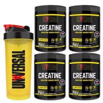 Combo 4x Creatina Universal 200g Universal Nutrition + Coqueteleira Universal