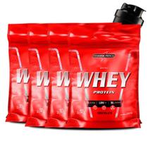 Combo 4x Nutri Whey Protein 907g + Coqueteleira Integralmedica