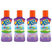 combo 4x repelente xô inseto kids infantil crianças com delicioso cheirinho de uva 100ml loção
