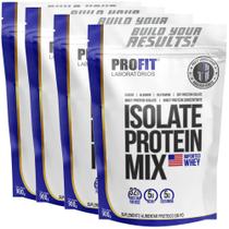 Combo 4x Whey Isolate Protein Mix 900g Sabores - Profit