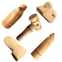 Combo 5 Apito Madeira Vários Silvos Pio