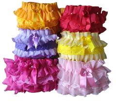 Combo 5 Calcinha Bunda Rica Renda Fru-fru Tapa Fraldas Luxo