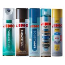 Combo 5 Jimo Alta Performance Limpeza Completa Doméstica Eficaz Total Quarto Sala Cozinha Banheiro Escritório Refeitório Desengordurante Vidro Box