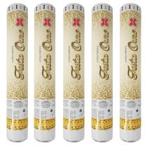Combo 5 Lança Confete Dourado Metalizado Festa Celebração