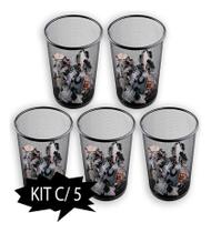 Combo 5 Lixeira Metal Aramado Tela Cesto Lixo Escritório Combo 5 Lixeira Metal Aramado Tela Cesto Lixo Escritório