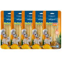 Combo 5 Pacotes Ossinho para Cachorro Palito Fino Deliciosso Abacaxi 90g Combo 5 Pacotes Ossinho para Cachorro Palito Fino Deliciosso Abacaxi 90g