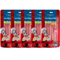 Combo 5 Pacotes Ossinho para Cachorro Palito Fino Deliciosso Frutas Vermelhas 90g