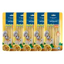 Combo 5 Pacotes Ossinho para Cachorro Palito Fino Deliciosso Maracujá 90g