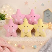 Combo 5 Peças Almofada Estrela Infantil Decoração Quarto de Bebê