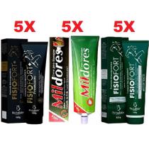 Combo 5 Pomada Fisio Fort Premium + 5 Mil Dores + 5 Fisio Fort