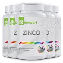 Combo 5 Pote Zinco Quelato 60 Caps 500Mg Bionutri