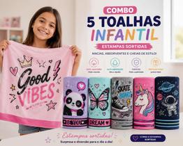 Combo 5 toalhas infantil revendedor de sucesso Combo 5 toalhas infantil revendedor de sucesso