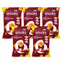 Combo 5 uni crocks club batatas doce chips bruscheta 45g