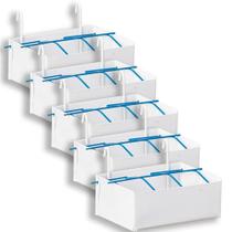 Combo 5 unidades Comedouro Pássaros Calopsita Aluminio Branco (E037A) Combo 5 unidades Comedouro Pássaros Calopsita Aluminio Branco (E037A)