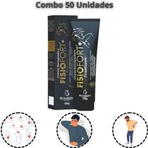 Combo 50 Pomadas Fisiofort Preta Premium Relaxante Intensivo Contra Dores Musculares 150g Original Atacado - Revenda Combo 50 Pomadas Fisiofort Preta Premium Relaxante Intensivo Contra Dores Musculares 150g Original Atacado - Revenda