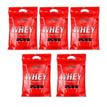 Combo 5x Nutri Whey Isolado Concentrado Chocolate - Integralmedica