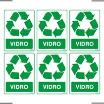 Combo 6 Adesivos De Sinalização Lixo Vidro 15x20 Ekomunike - S-242 F9e Combo 6 Adesivos De Sinalização Lixo Vidro 15x20 Ekomunike - S-242 F9e