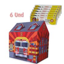 Combo 6 Barracas Infantil Atacado Cabana Bombeiro Grande Creche Escolinha