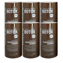combo 6 Botox Plastica dos Fios Marroquina Alisamento e Redutor de Volume Capilar 1Kg