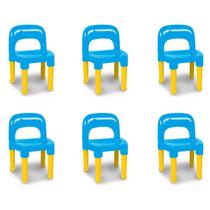 Combo 6 Cadeira Desmontável Infantil para Criança Até 60kg