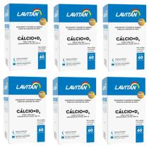 Combo 6 caixas Suplemento alimentar lavitan cálcio + D com 60 comprimidos