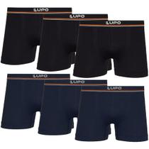 combo 6 Cueca Lupo Boxer box Microfibra Sem Costura Nf