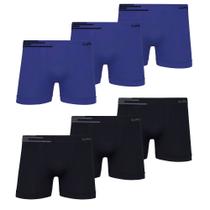 combo 6 Cueca Lupo Boxer box Microfibra Sem Costura Nf