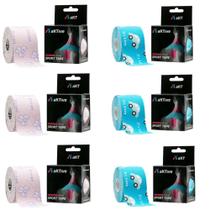 Combo 6 Fitas Tapping Bandagem 5x5cm Girl e Boy - Aktive