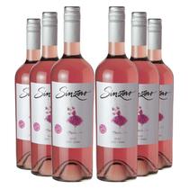 Combo 6 Garrafas Vinho Rosé Sem Álcool Sinzero