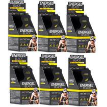 Combo 6 Gel Energel Black 10 Sachês Bodyaction Carb Up Sabor ABACAXI Bcaa Waxy Maize Whey protein - BODY ACTION