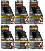 COMBO 6 Gel Energel Black 10 Sachês Bodyaction Carb Up Sabor MORANGO Bcaa Waxy Maize Whey protein 98/256 - Bodyaction Sports Nutrition