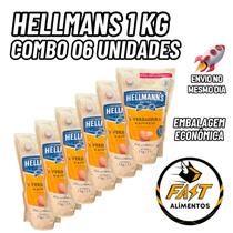 Combo 6 maionese hellmans bag 1 kg