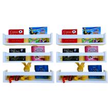 Combo 6 Nichos Revisteiro Prateleira Para Livros Bonecos Brinquedos Mdf55cm