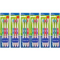 Combo 6 Pack c/3 Escova Dental POP Cerda Media Cor Sortida