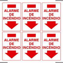 Combo 6 Placas De Sinalização Alarme De Incêndio 20x30 Ekomunike - X-722 F9e Combo 6 Placas De Sinalização Alarme De Incêndio 20x30 Ekomunike - X-722 F9e