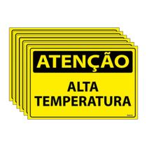 Combo 6 Placas De Sinalização Atenção Alta Temperatura 30x20 Ecom IA - SA67 F9e Combo 6 Placas De Sinalização Atenção Alta Temperatura 30x20 Ecom IA - SA67 F9e