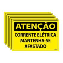 Combo 6 Placas De Sinalização Atenção Corrente Elétrica Mantenha-se Afastado 30x20 Ecom IA - SA18 F9e Combo 6 Placas De Sinalização Atenção Corrente Elétrica Mantenha-se Afastado 30x20 Ecom IA - SA18 F9e