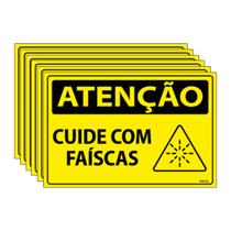 Combo 6 Placas De Sinalização Atenção Cuide Com Faíscas 30x20 Ecom IA - SA84 F9e Combo 6 Placas De Sinalização Atenção Cuide Com Faíscas 30x20 Ecom IA - SA84 F9e