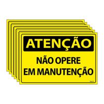 Combo 6 Placas De Sinalização Atenção Não Opere Em Manutenção 30x20 Ecom IA - SA5 F9e Combo 6 Placas De Sinalização Atenção Não Opere Em Manutenção 30x20 Ecom IA - SA5 F9e