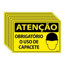 Combo 6 Placas De Sinalização Atenção Obrigatório O Uso De Capacete 30x20 Ecom IA - SA30 F9e Combo 6 Placas De Sinalização Atenção Obrigatório O Uso De Capacete 30x20 Ecom IA - SA30 F9e
